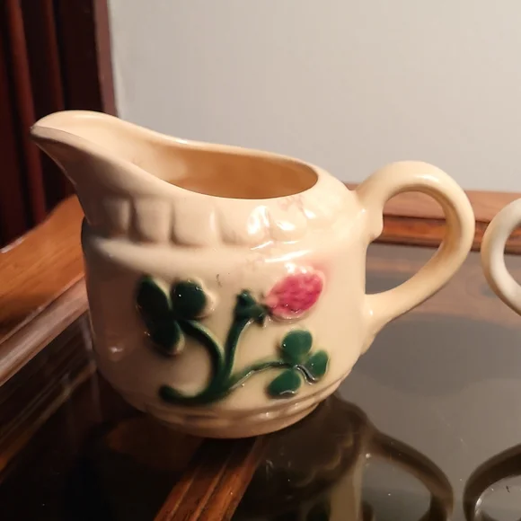 Vintage McCoy Brushed Creamer and Sugar Bowl - Picture 3 of 9